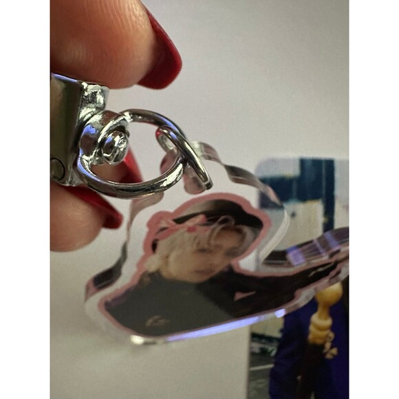 WONKA Mingi Work Video Ateez Atiny Keychain Bias Idol Kpop - Picture 3 of 3